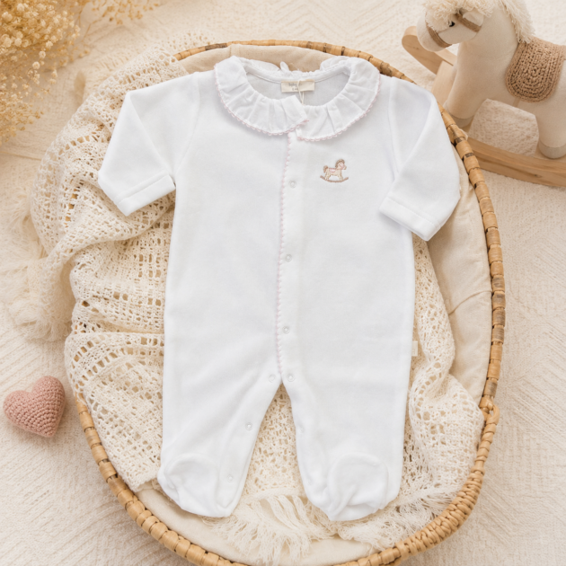 Tutina Ciniglia neonata con Cavalluccio Rosa | AI | BBG