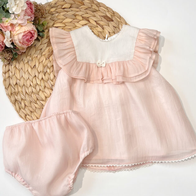 Abitino rosa cipria con coulotte  e  MYP