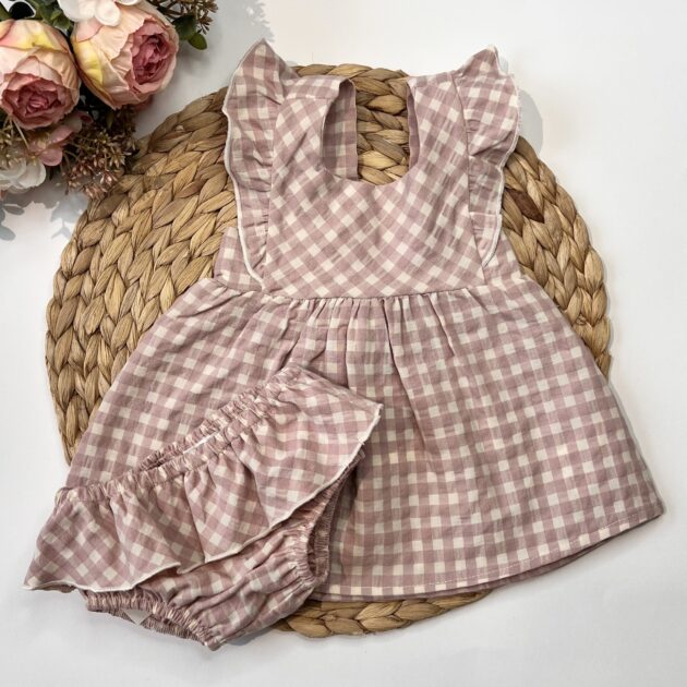 Abitino Vichy Rosa con Coulotte L&M