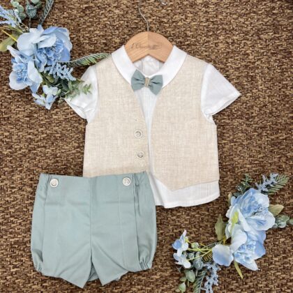 Completo con gilet in lino 0851 MYP