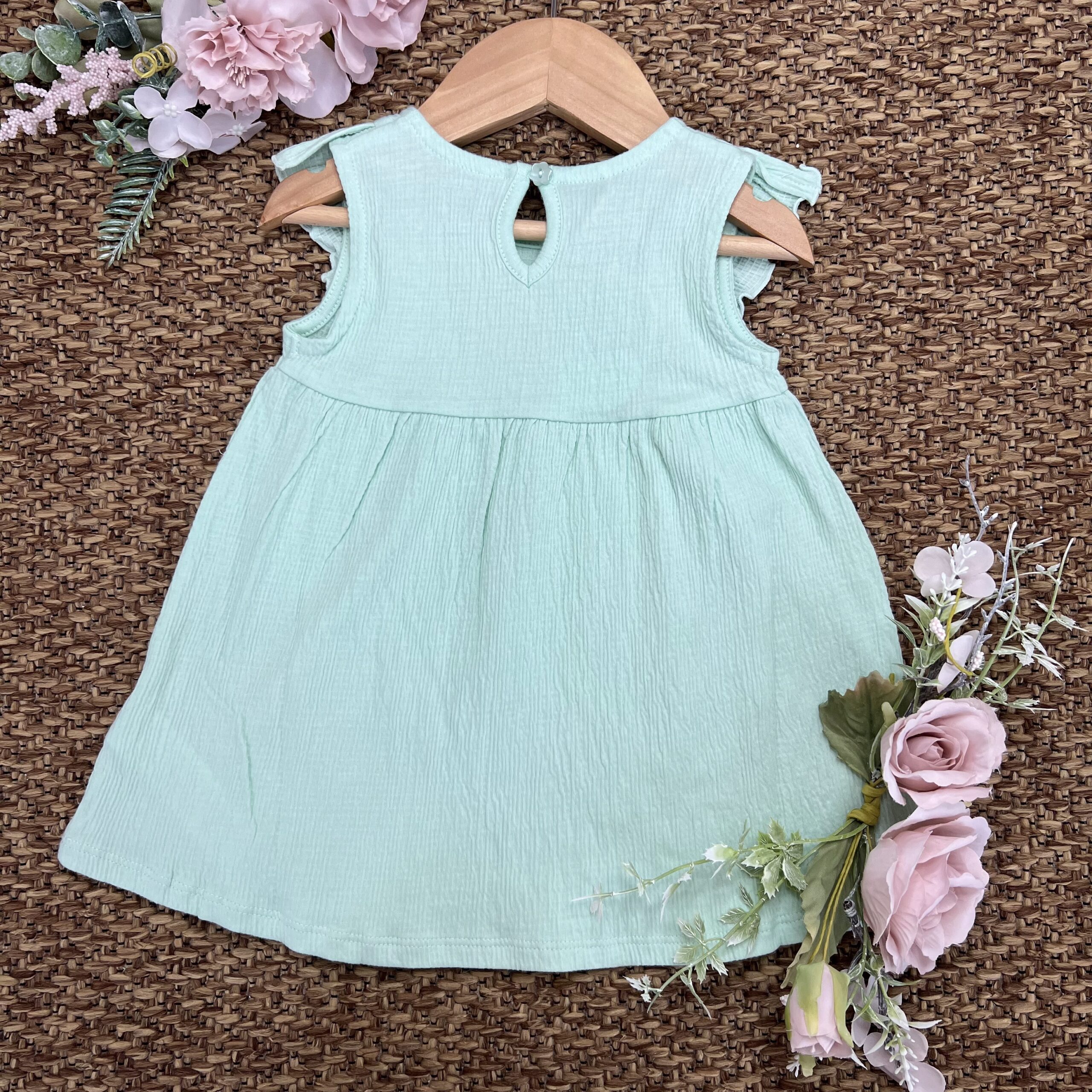 Abitino Verde Con Fiori colorati YM - immagine 2