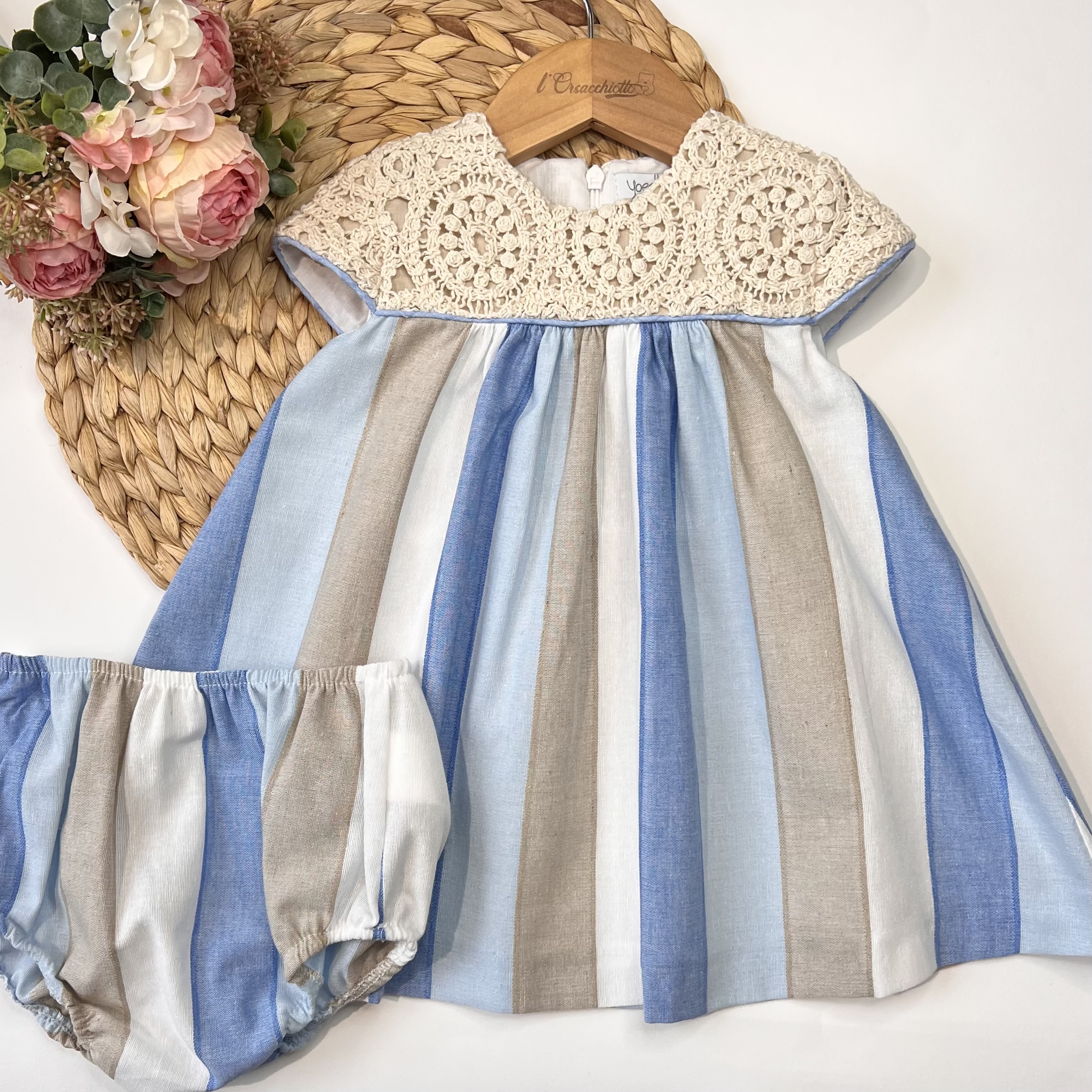 Abito Righe Celesti 0338 YD
