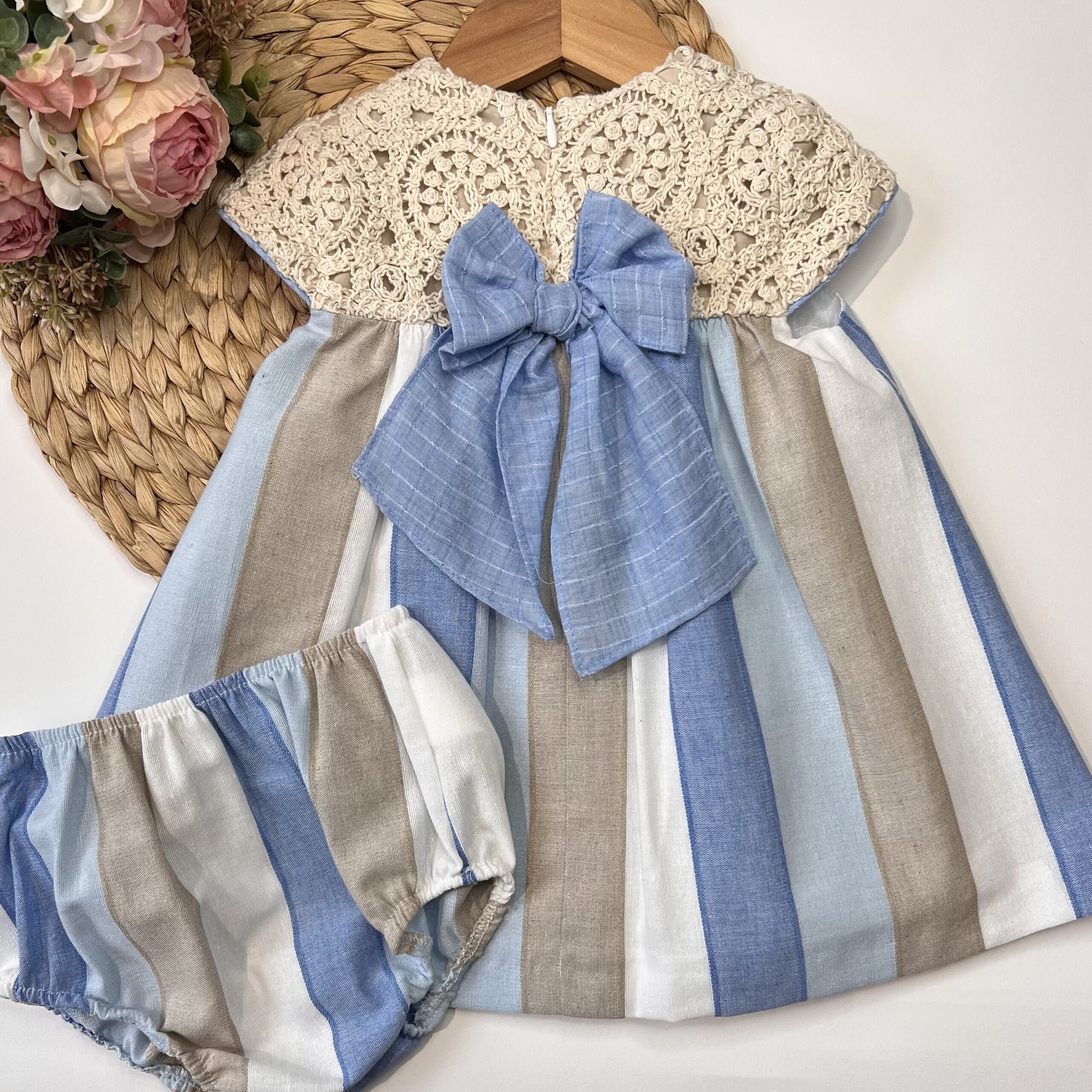 Abito Righe Celesti 0338 YD - immagine 2