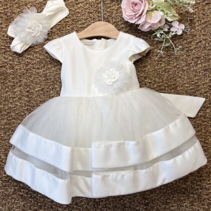 Abito Tulle Bianco 3B712 MB