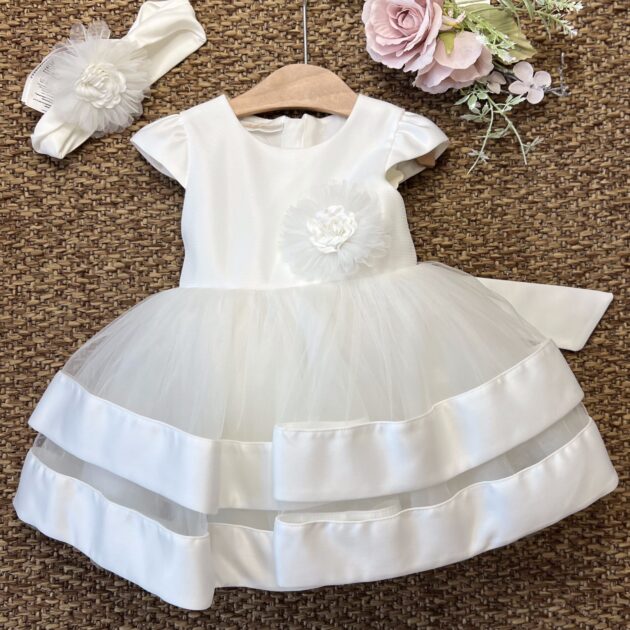 Abito Tulle Bianco 3B712 MB