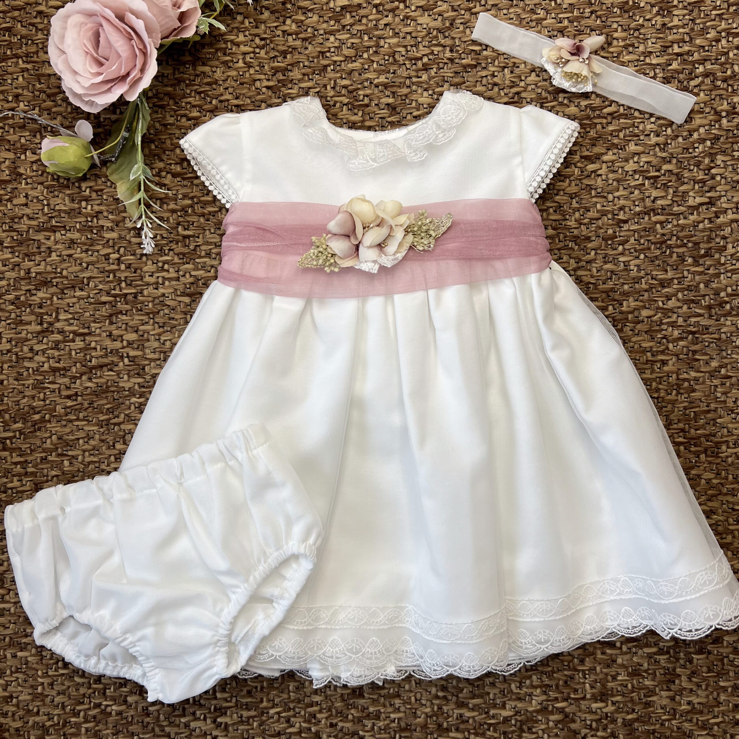 Abito Fascia Rosa Fiori 5581 NS