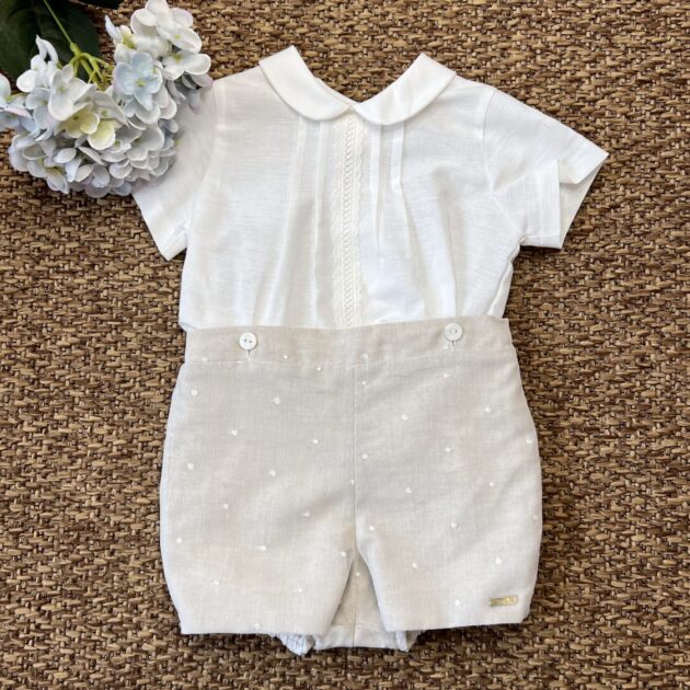 Completo pant.corto crema 5588 NS