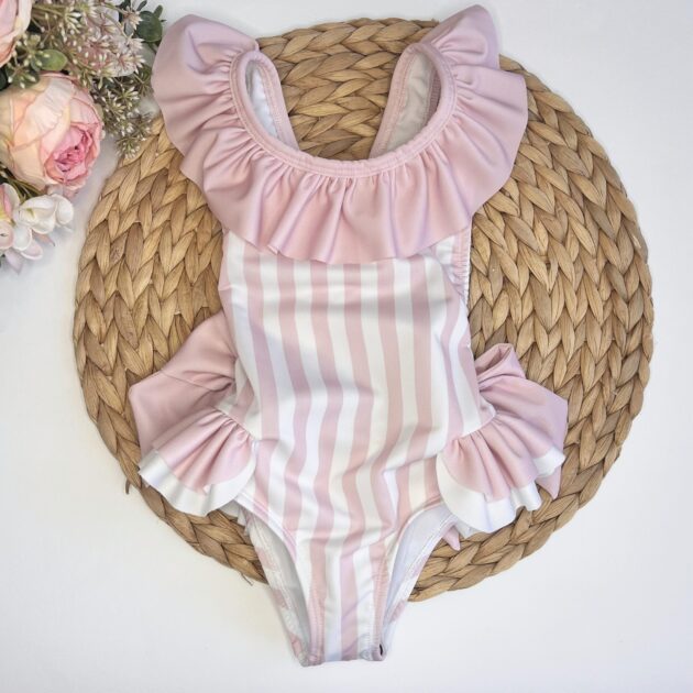 Costume intero righe rosa MP