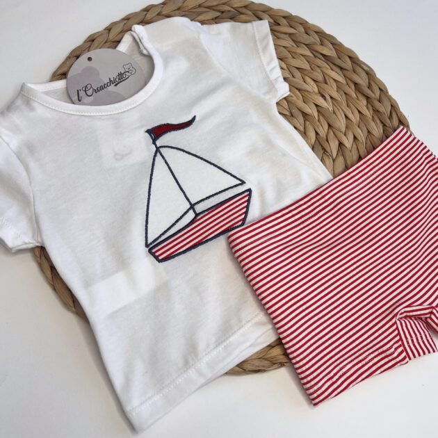 Costume con T-shirt Barchetta 23057 CL