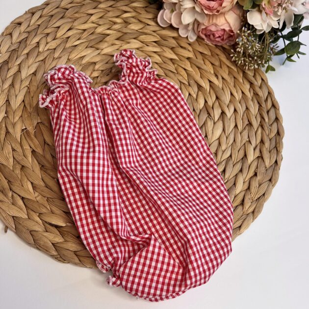 Costume  intero quadretti rosso 61045 PPC