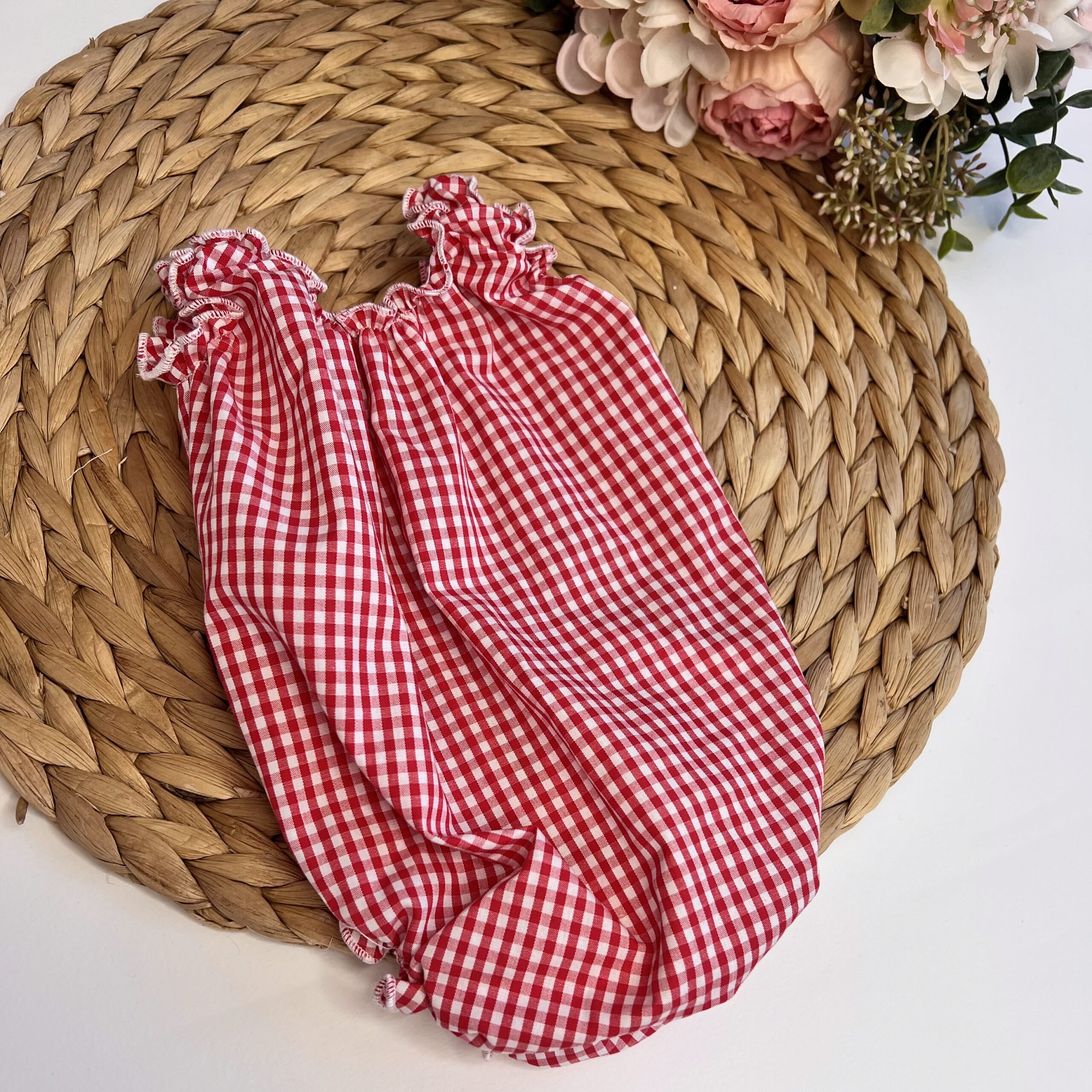 Costume intero quadretti rosso 61045 PPC