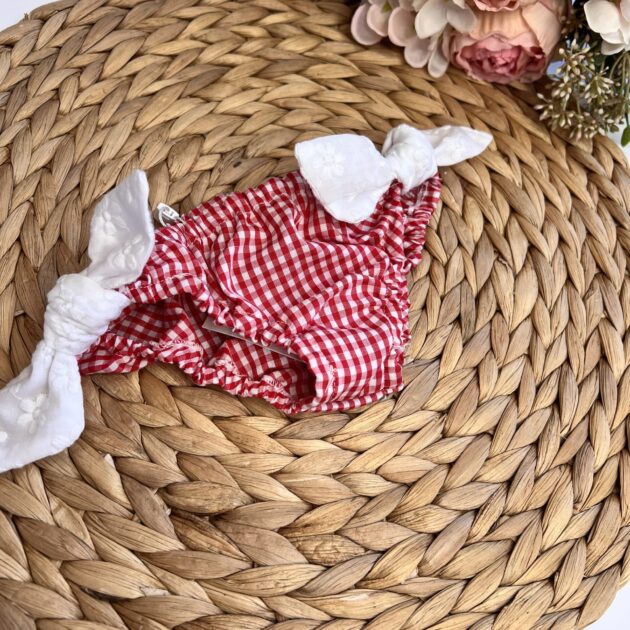 Costume slip quadretti rosso 6044518 PPC