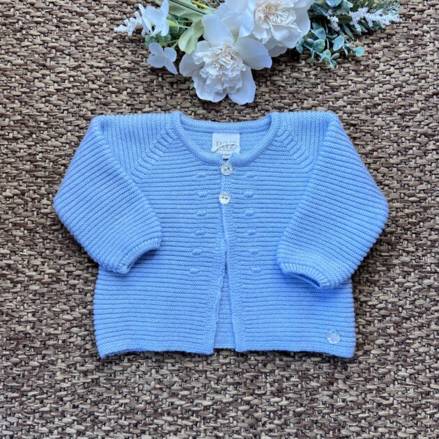 Cardigan celeste lana 001-41240 PZ