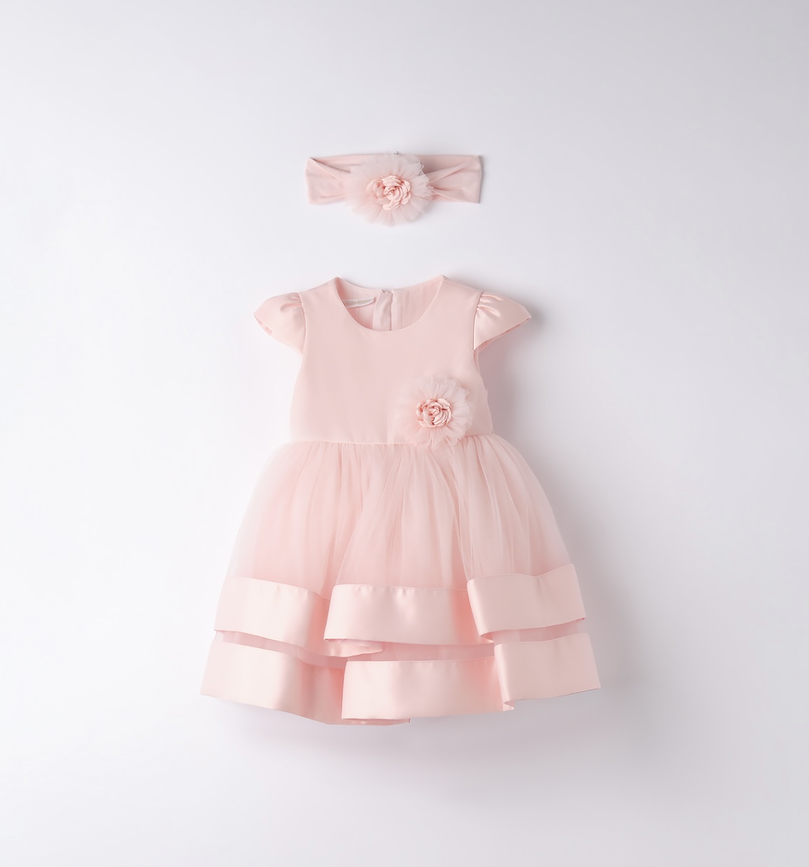 Abito Rosa Tulle Fiore MB - immagine 2