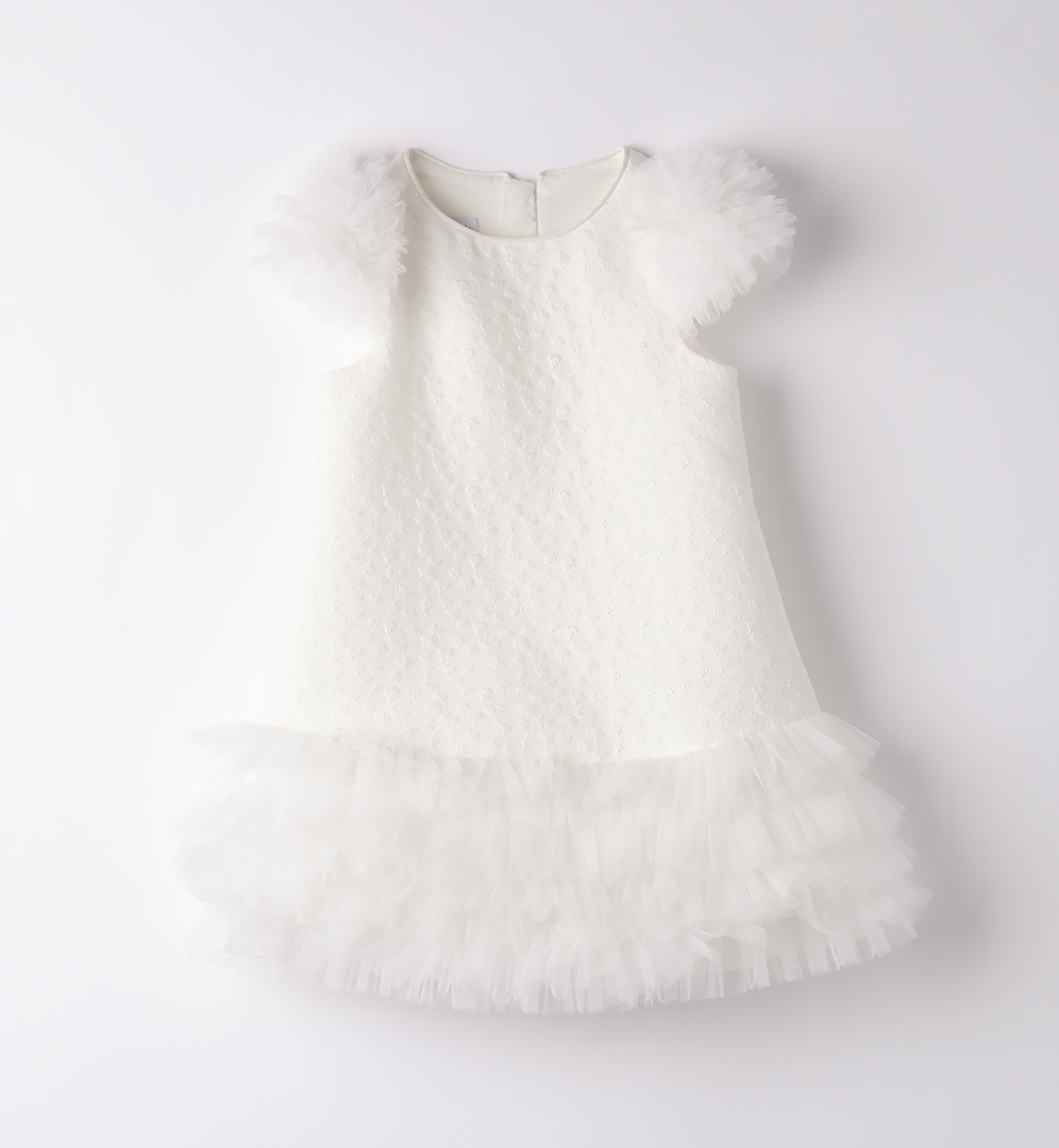 Abito Bianco Balze di Tulle 0B285 SB - immagine 3