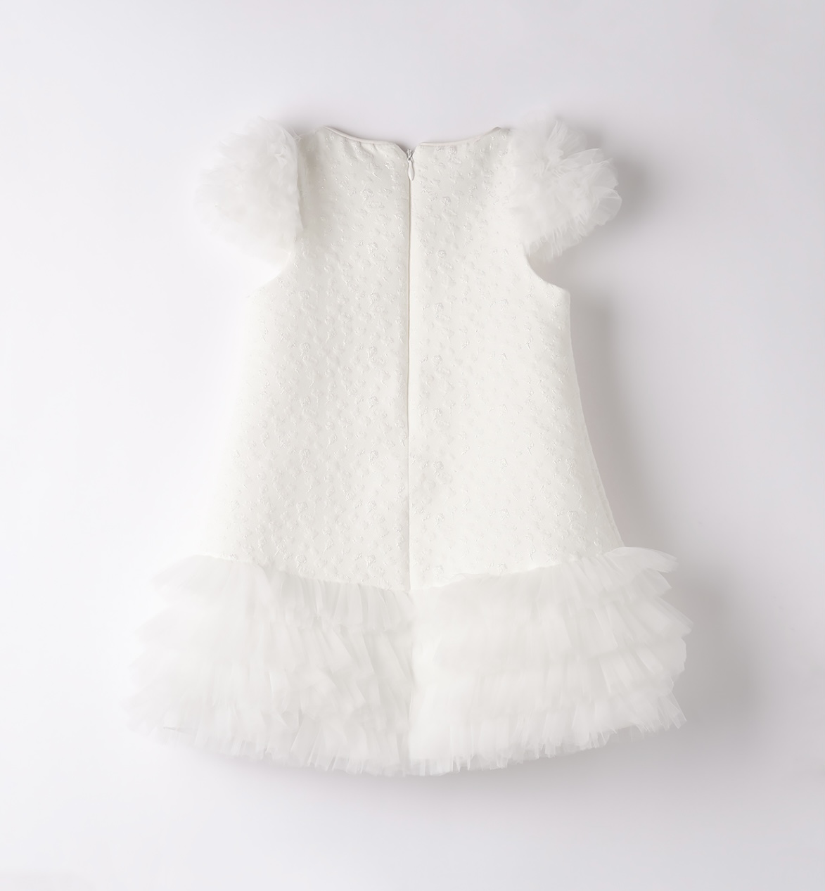 Abito Bianco Balze di Tulle 0B285 SB - immagine 4