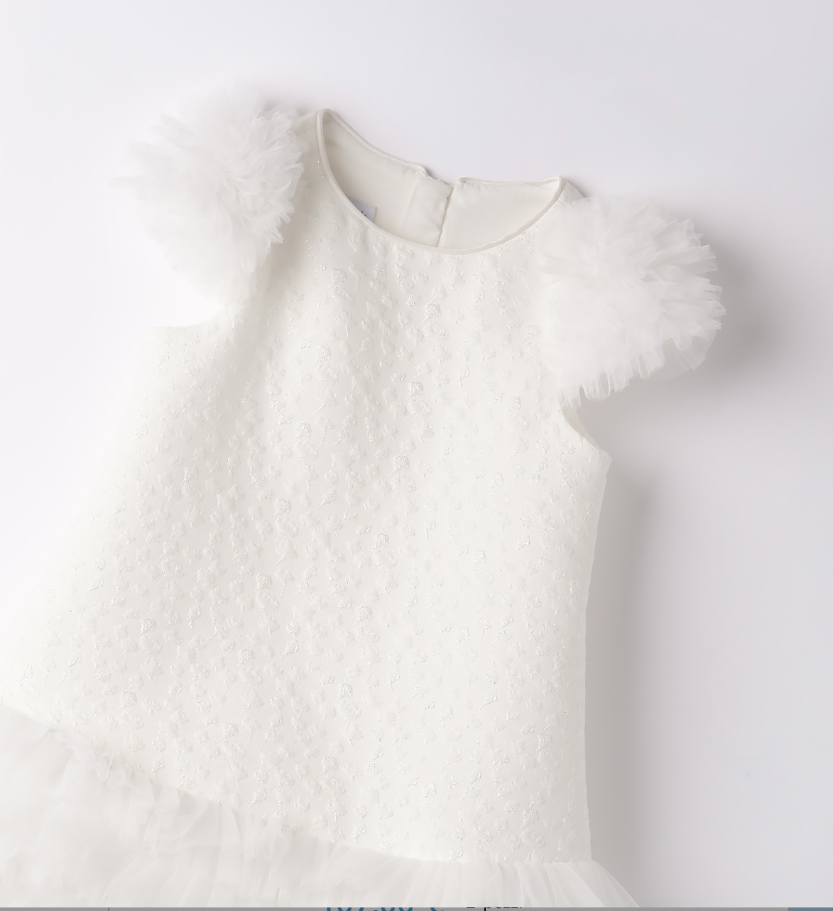 Abito Bianco Balze di Tulle 0B285 SB - immagine 2