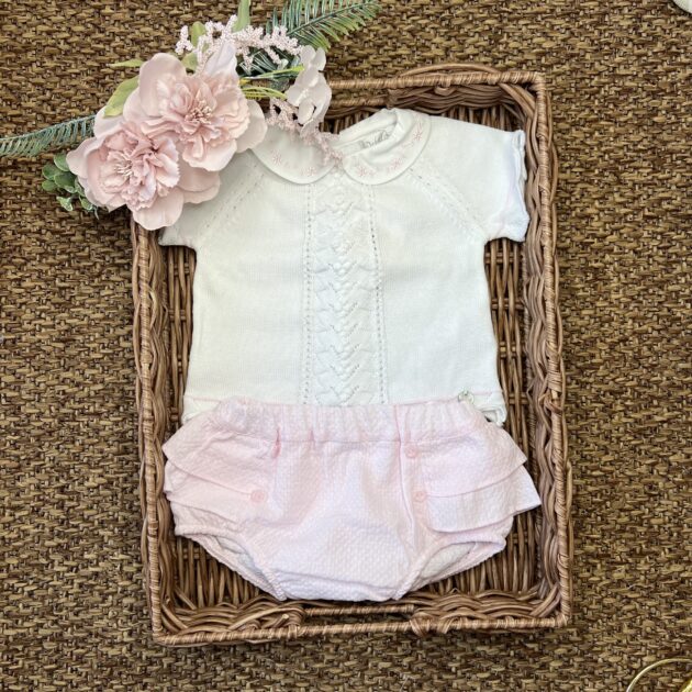 Completo con coulotte rosa DK