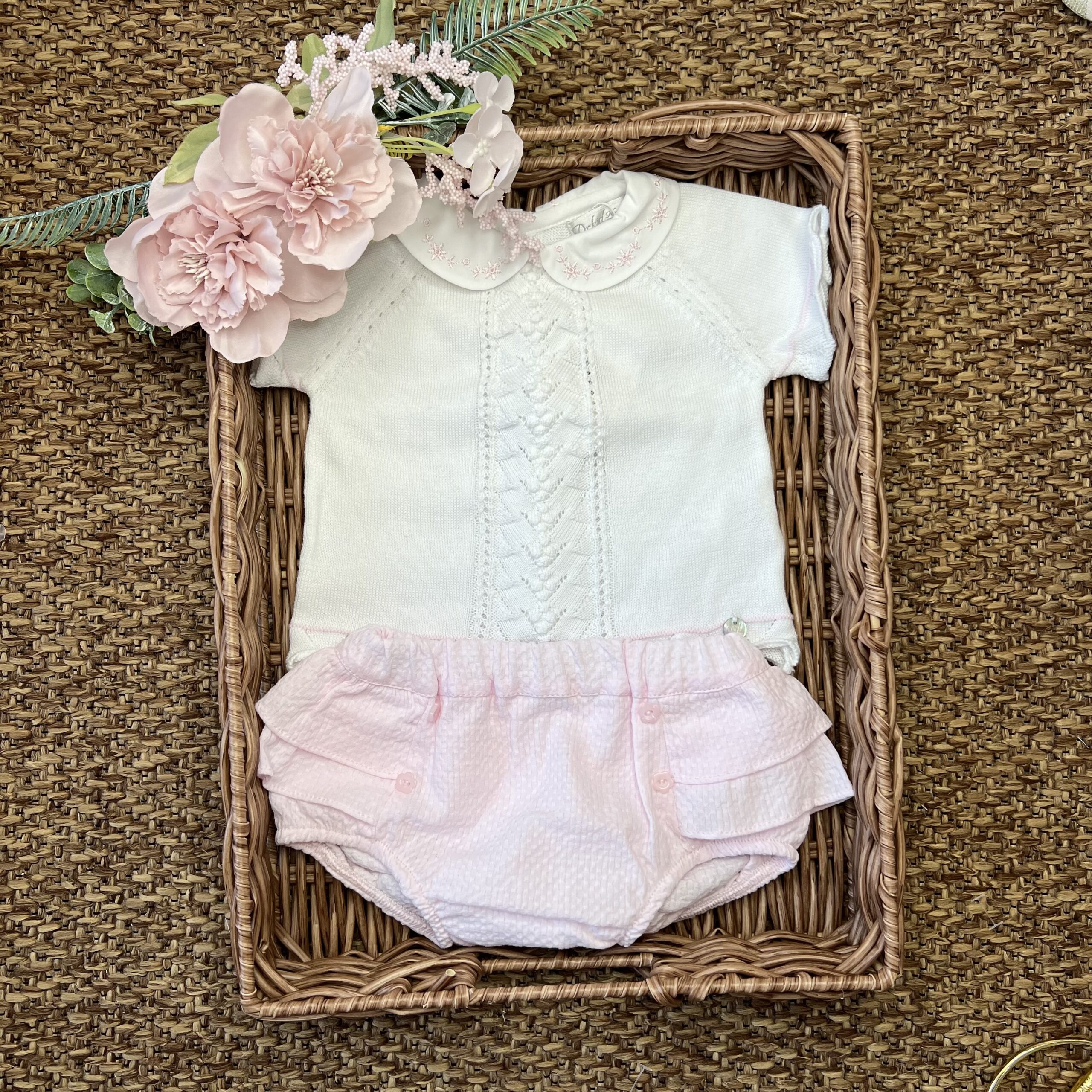 Completo con coulotte rosa DK