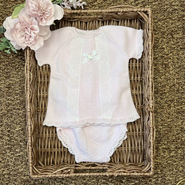 Completo con coulotte rosa 003-122700 Paz