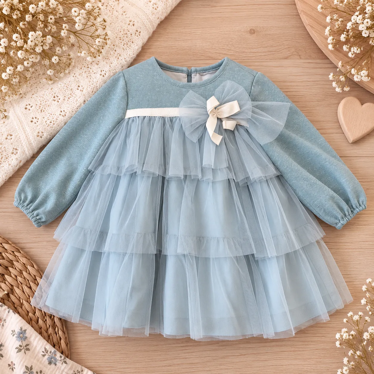 Abitino Lurex e Tulle Celeste Y&D