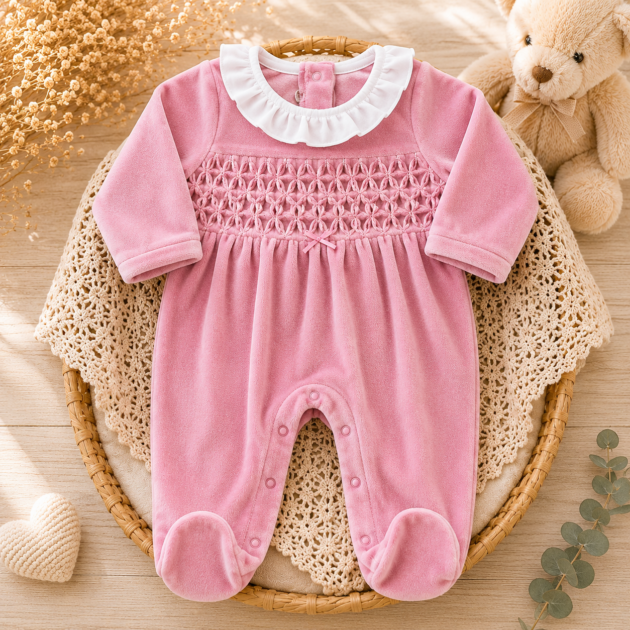 Tutina Ciniglia Punto Smok Rosa MB