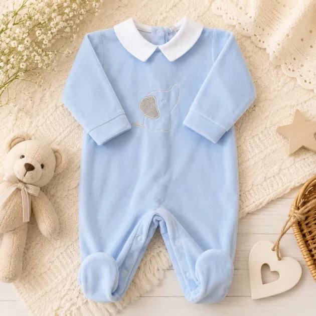Tutina Ciniglia Elefantino Celeste B052 01 BM