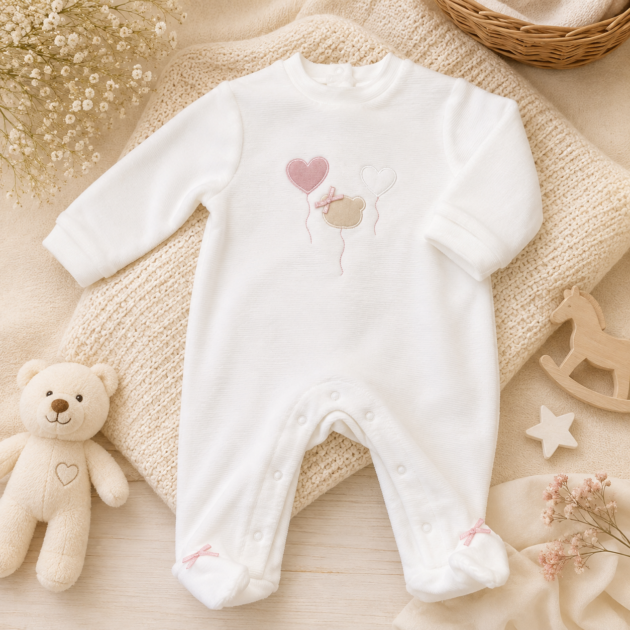 Tutina Costine Teddy Cuori MB