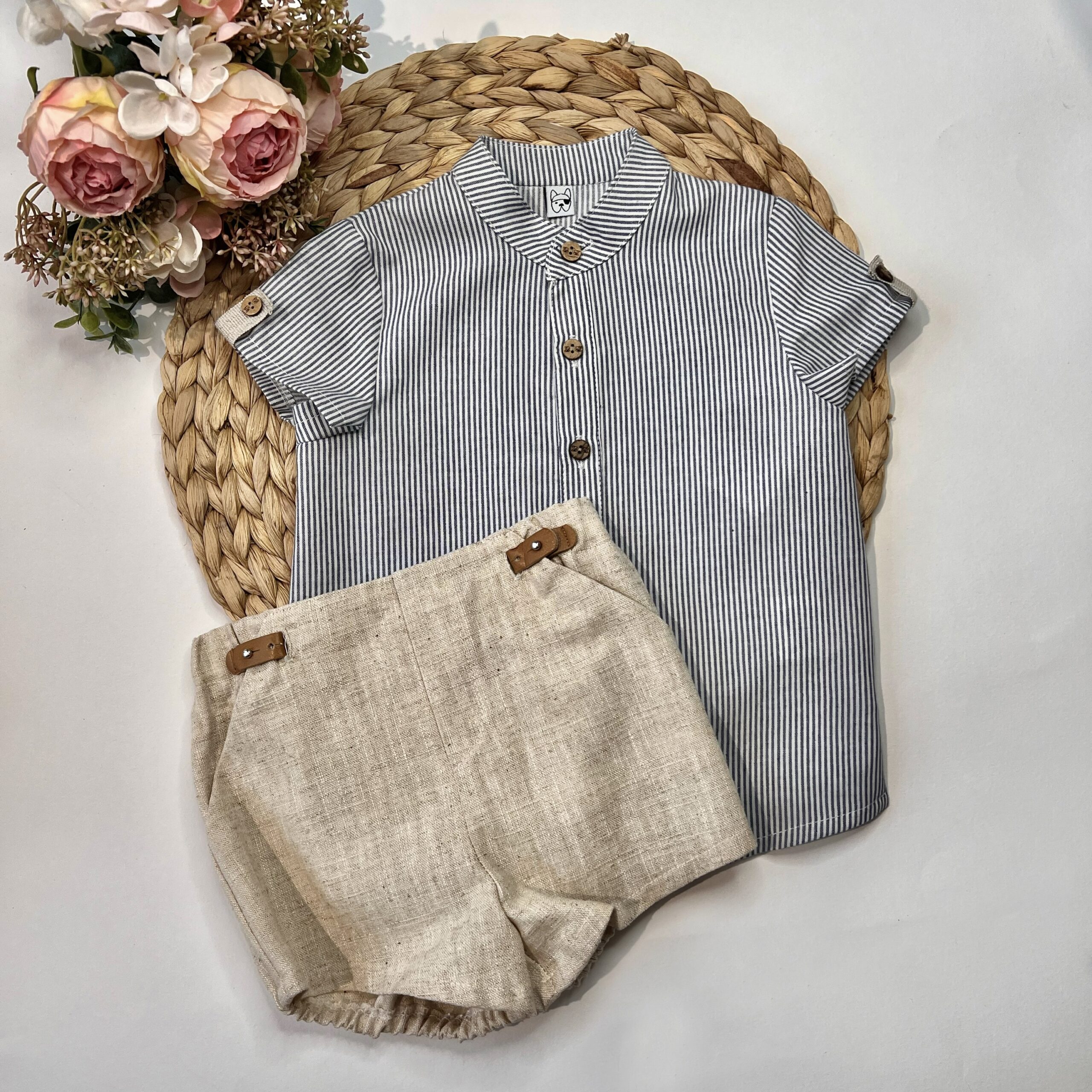 Pantaloncino Lino e camicia righe MYP