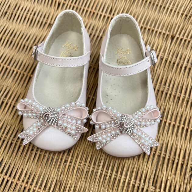 Scarpina Fiocco Perle B3609 PNN