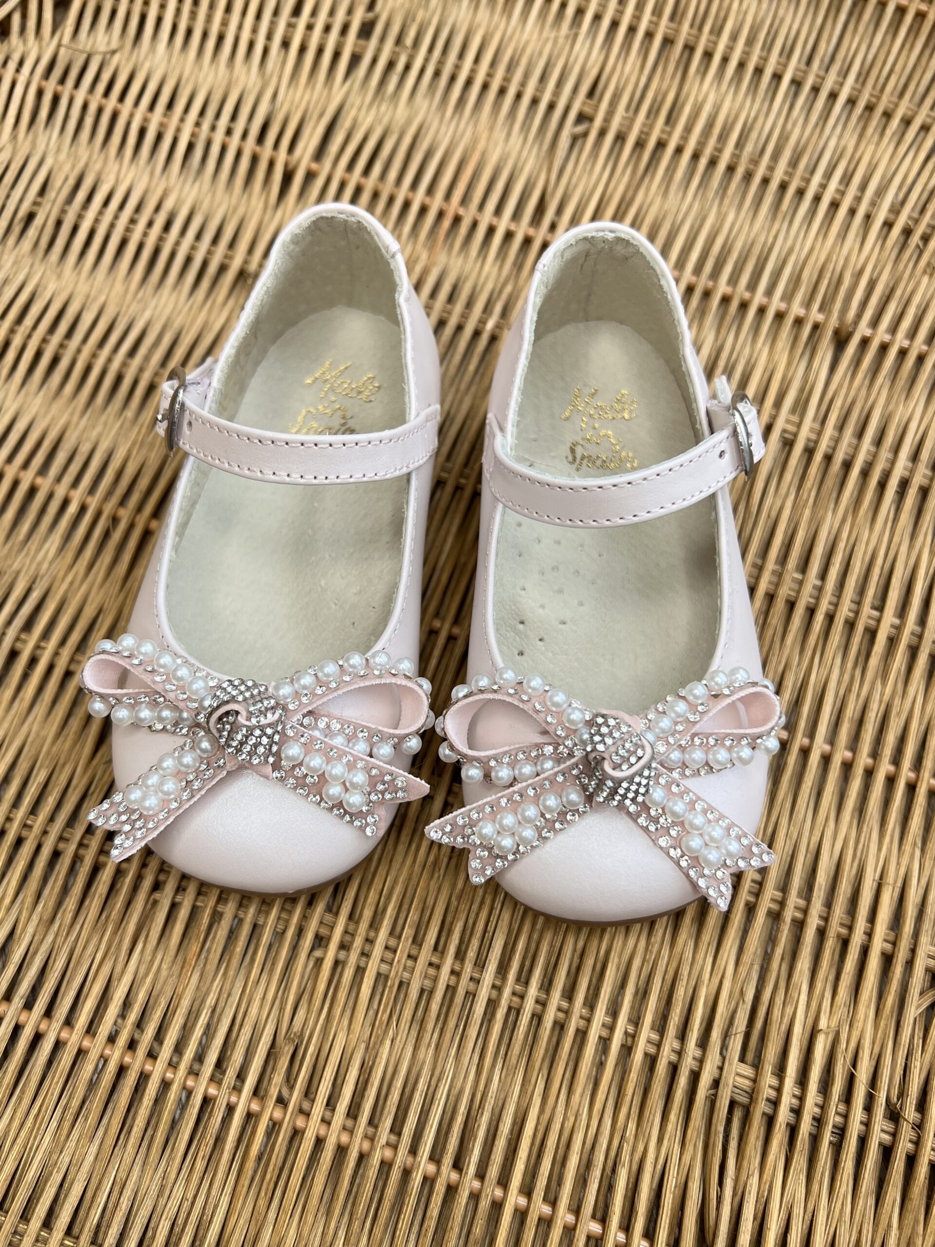 Scarpina Fiocco Perle B3609 PNN