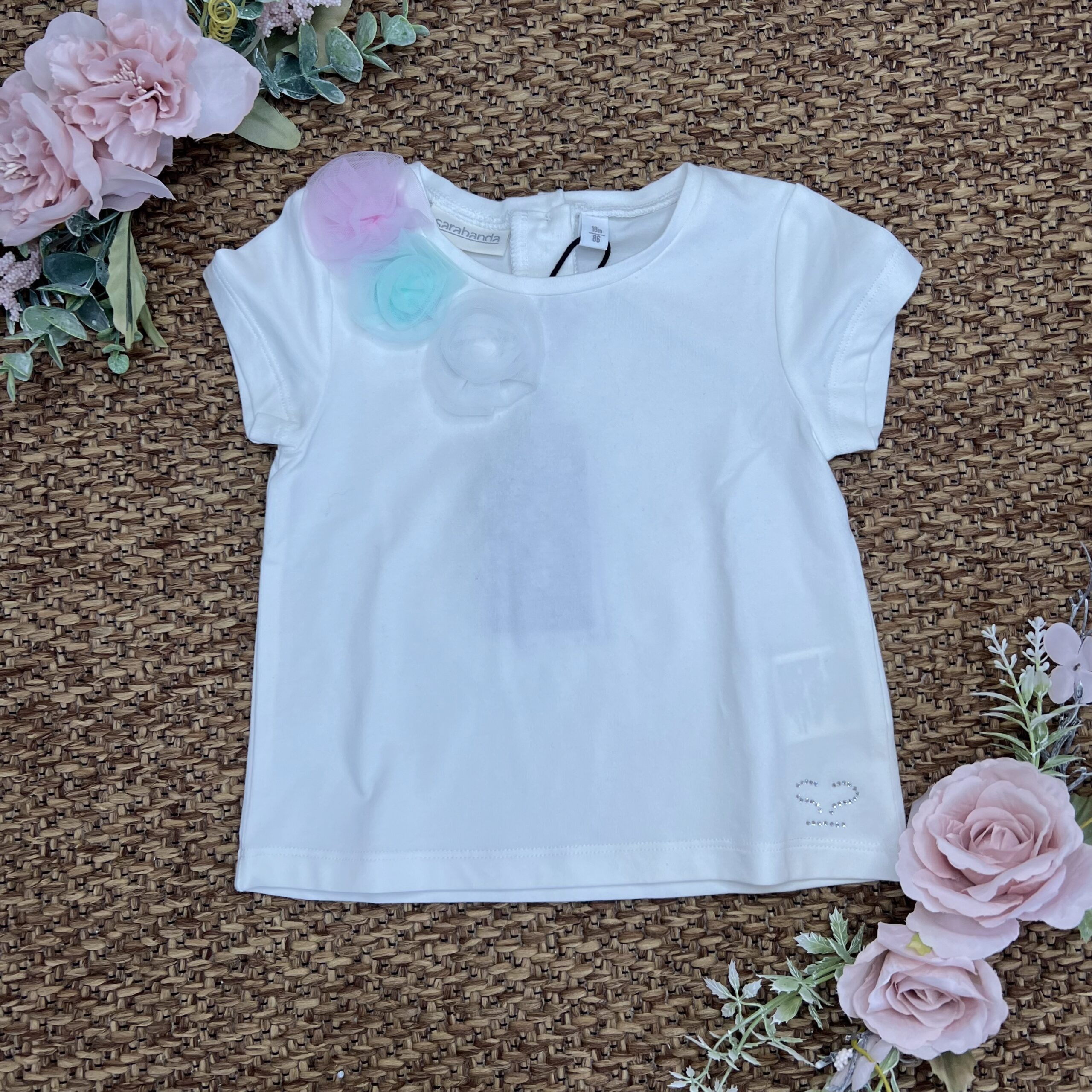 T-shirt fiori tulle 0b309 SB