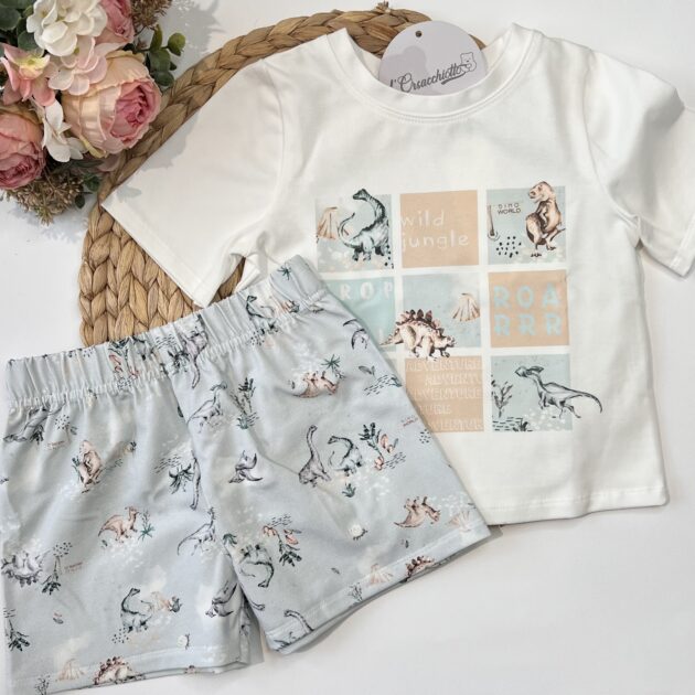 Pantalocino + T-Shirt Dinosauri JMKS