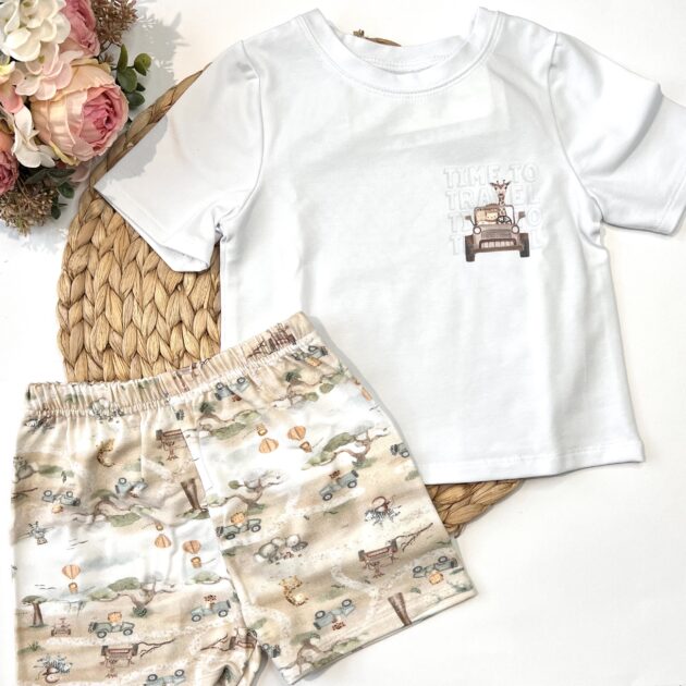 Pantaloncino con T-Shirt Safari JMKS