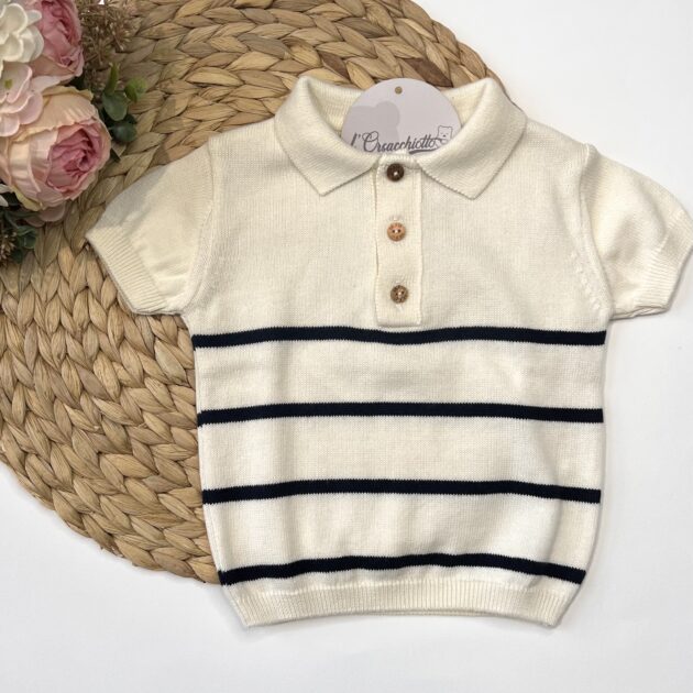 Maglia in filo di cotone a righe Dk