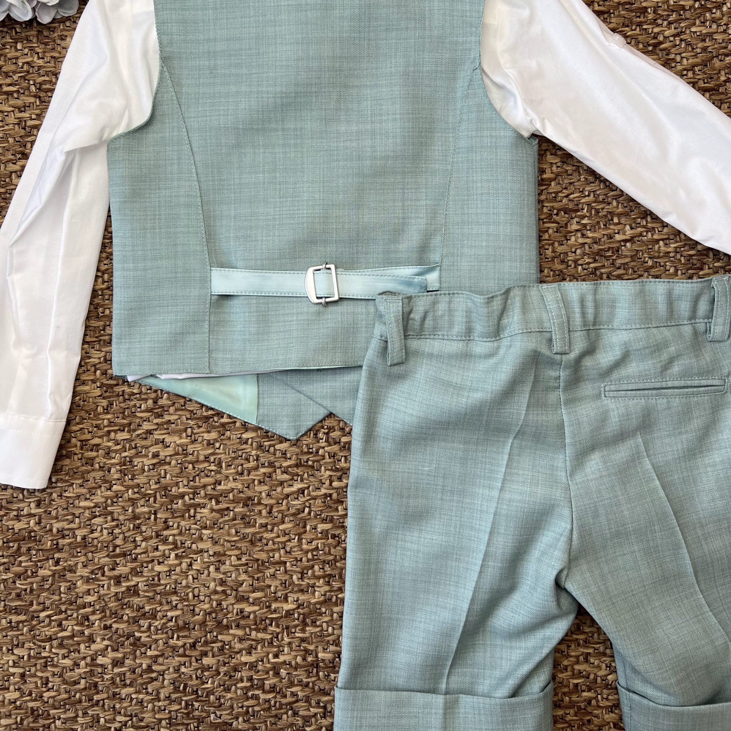 Pant. + Gilet + Camicia e Papillon Verde 51950-419 JJB - immagine 3