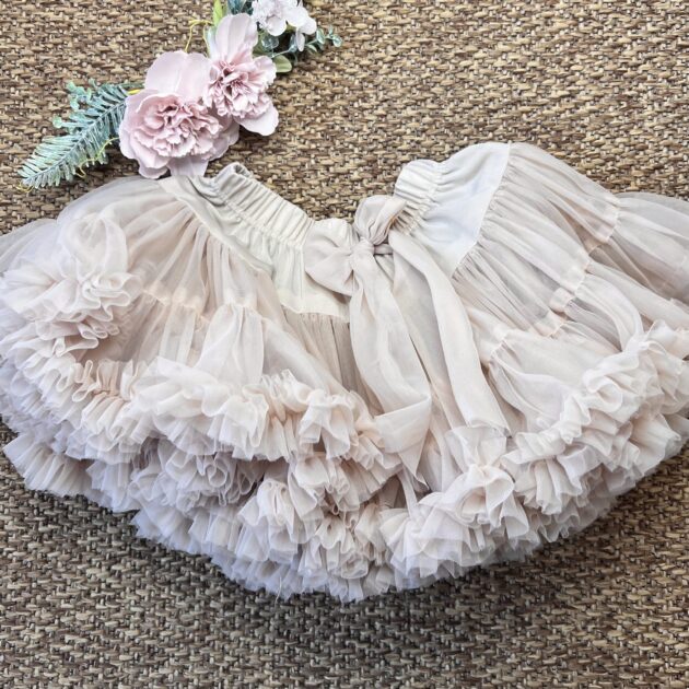 Gonnellina Tulle Beige 7