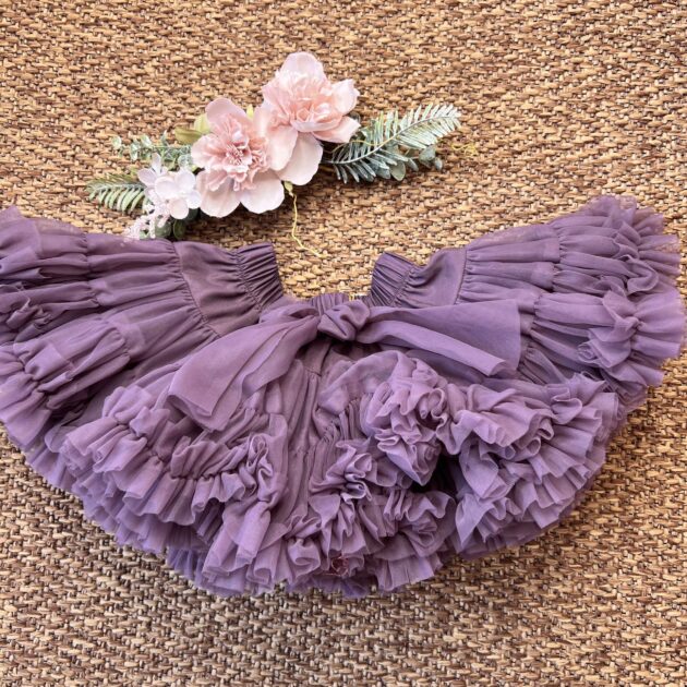 Gonnellina Tulle Melanzana 1