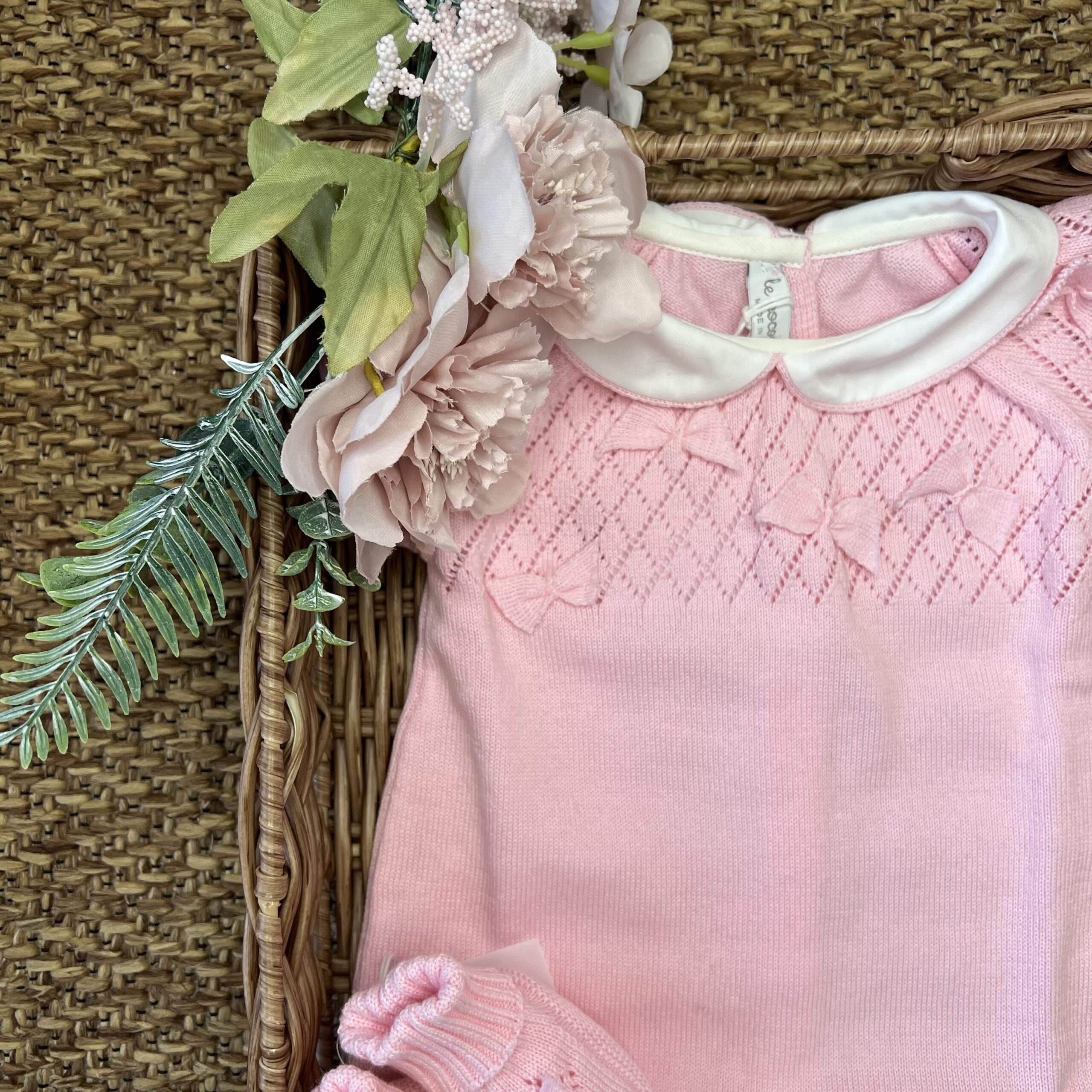 Pagliaccetto Rosa Fiocchi con babbucce LCN2421 - immagine 2