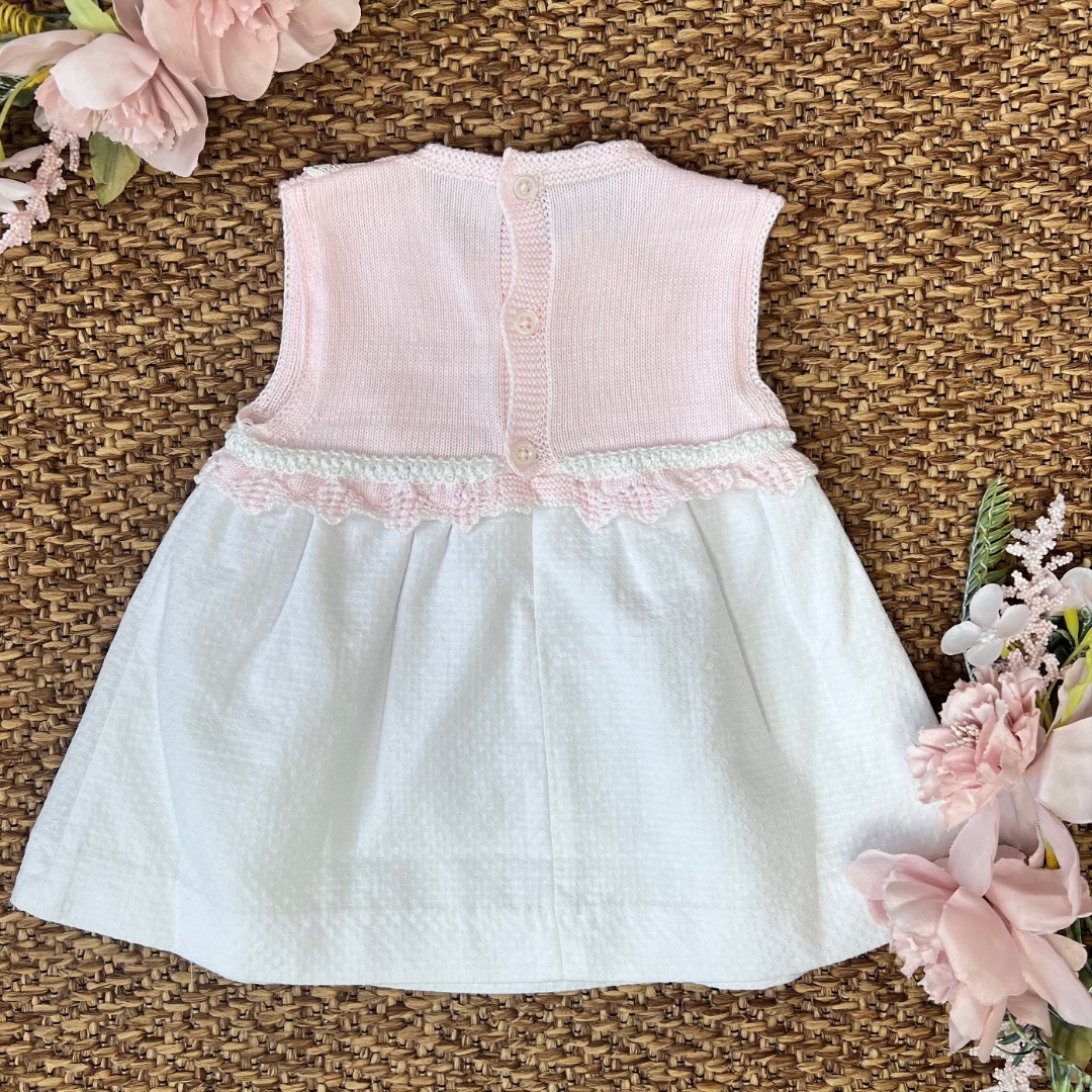Abitino romantico bianco rosa 004-123391PZ - immagine 3