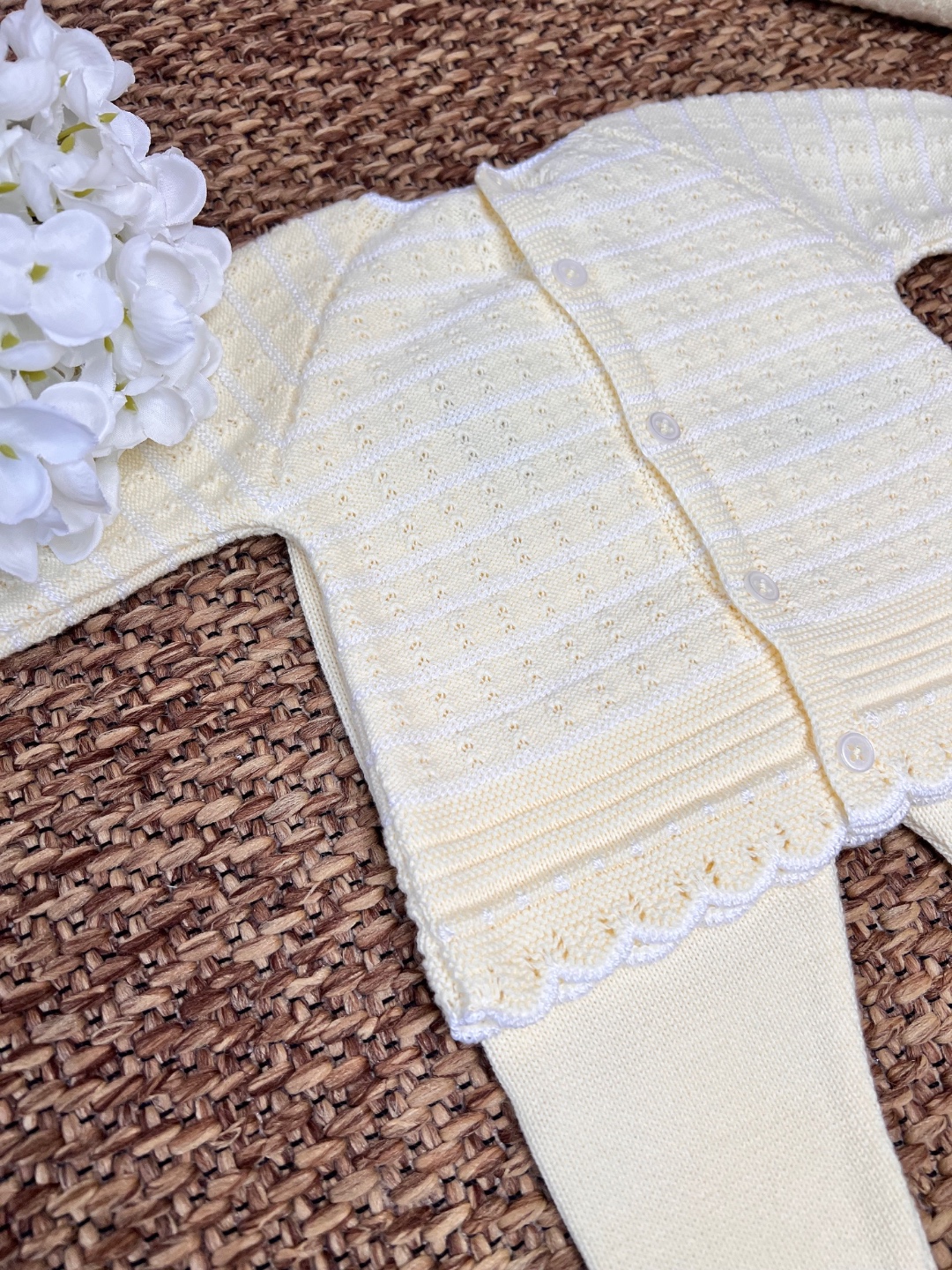 Coordinato giallo con copertina, Coprifasce e cuffietta | Filo di cotone 031-123521 PZ - immagine 4