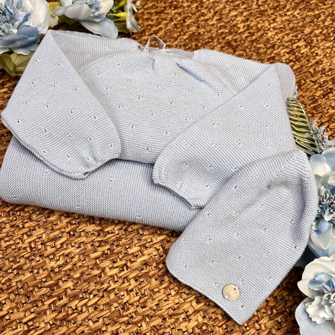 Coordinato con coperta, coprifasce e cappellino | Filo di cotone 031-123693