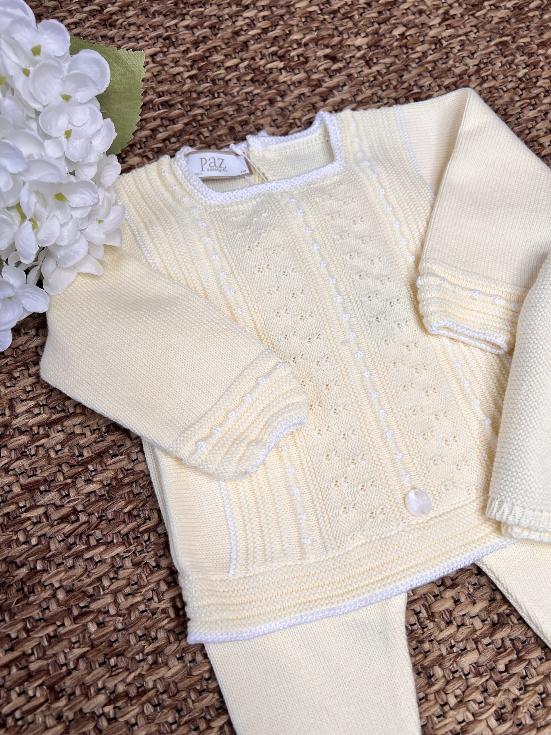 Coprifasce giallo con ghettina e cappellino | Filo di cotone 103-123522 Pz