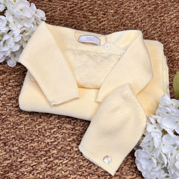 Set nascita con coperta, Coprifasce e cappellino | Filo di cotone 303-123189 Pz