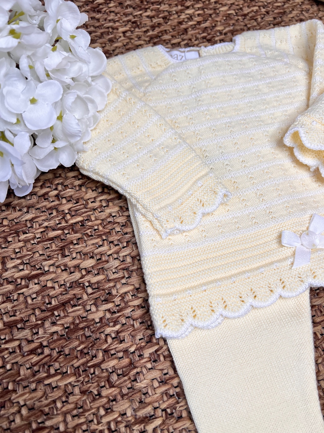 Coordinato giallo con copertina, Coprifasce e cuffietta | Filo di cotone 031-123521 PZ - immagine 3
