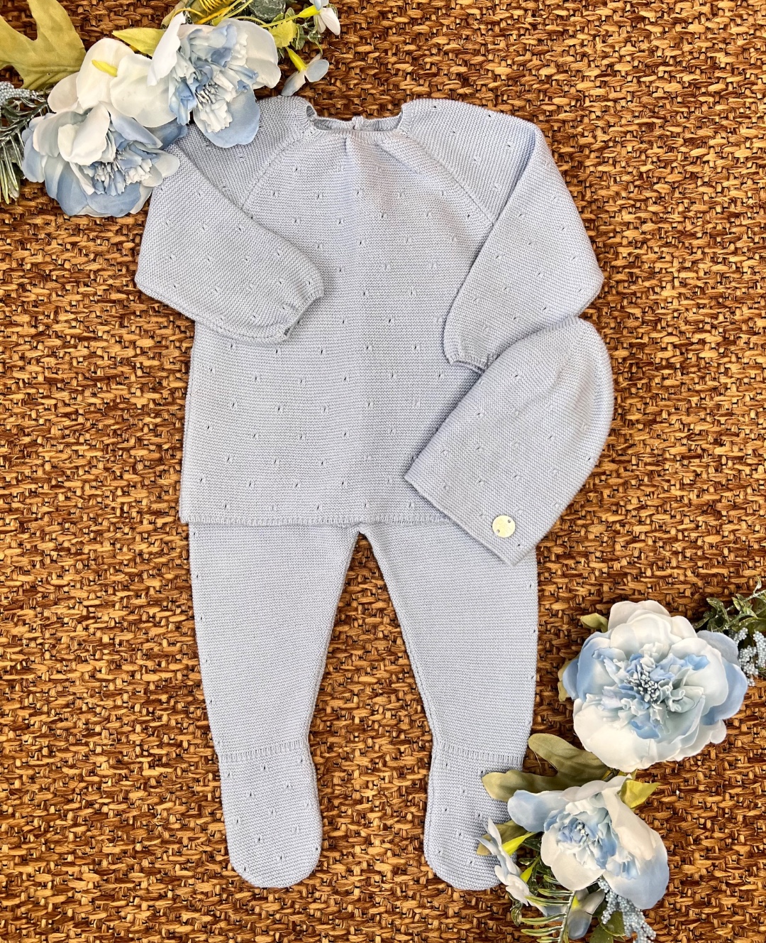 Coordinato con coperta, coprifasce e cappellino | Filo di cotone 031-123693 - immagine 2