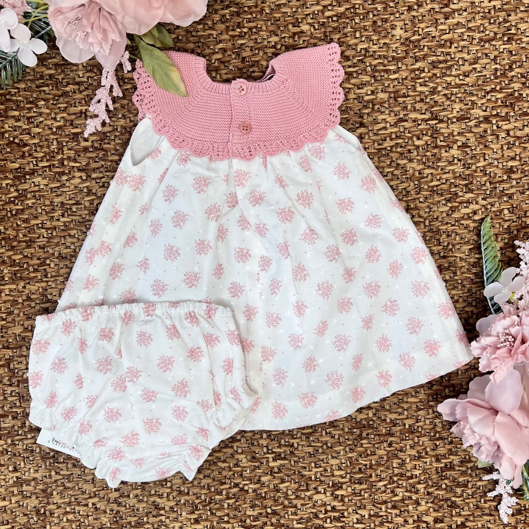 Abitino fiori e fiocco con coulotte 004-123651 - immagine 3