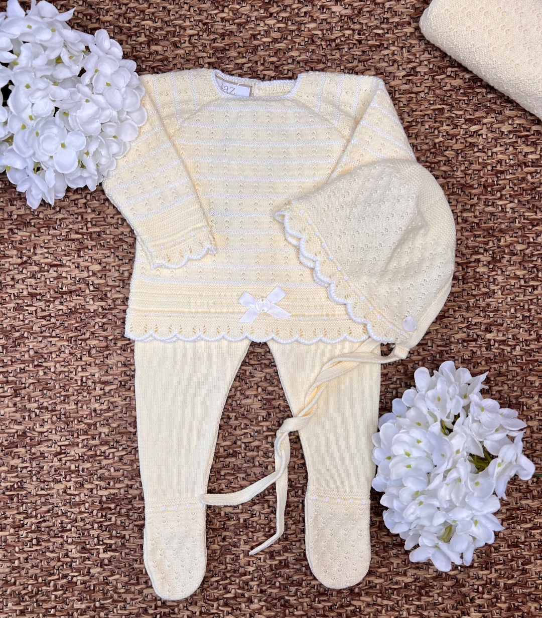 Coordinato giallo con copertina, Coprifasce e cuffietta | Filo di cotone 031-123521 PZ - immagine 2
