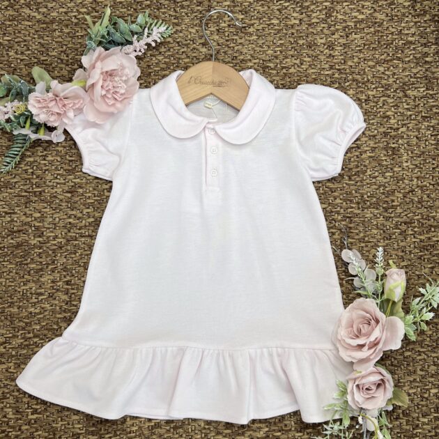 Abito bimba effetto polo rosa BG861G