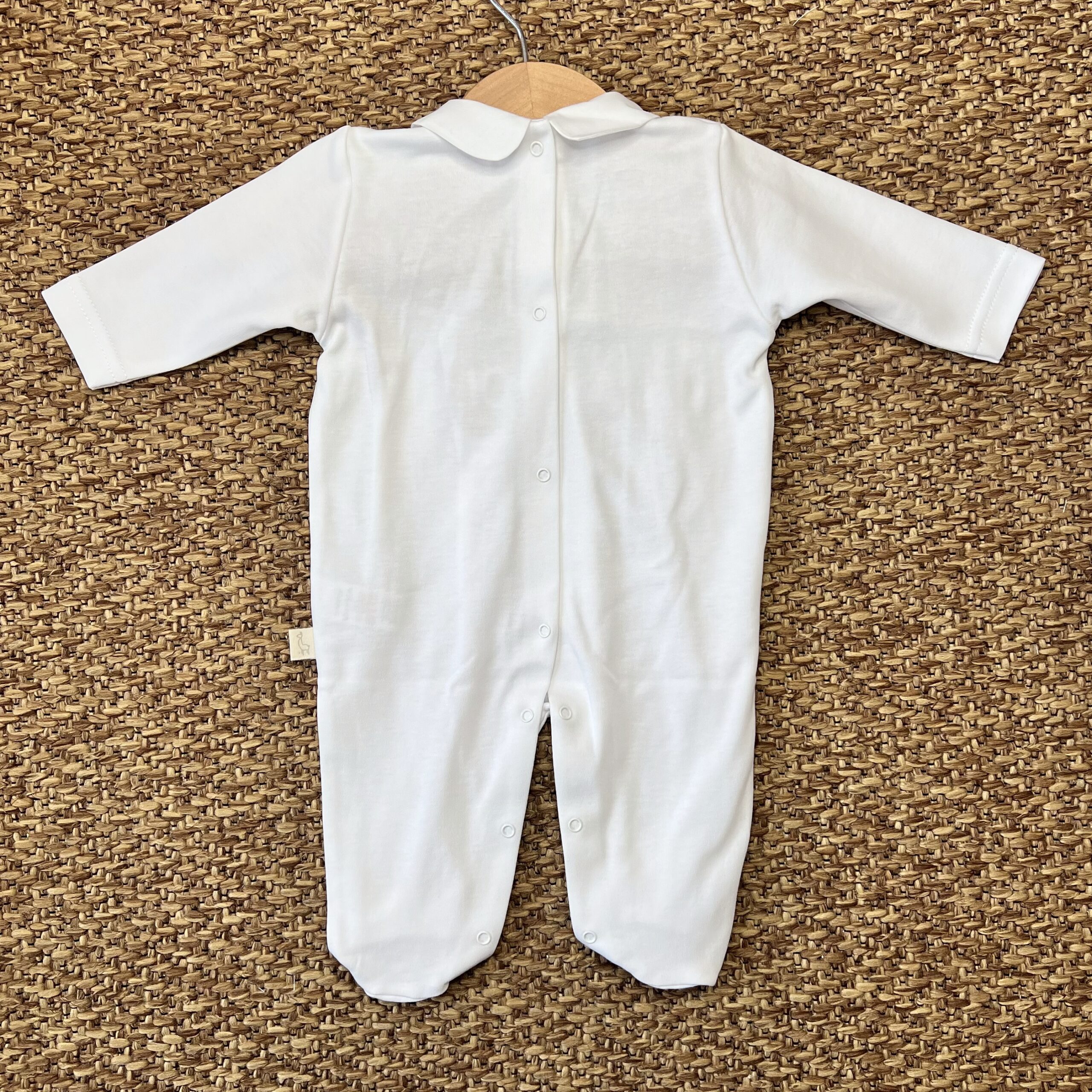 Tutina neonato Jersey bianca punto smok TL52M - immagine 3